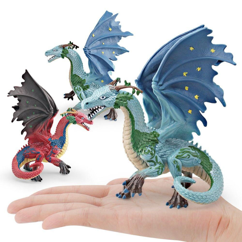 Handmad Myth Dragon Figures Simulation Warcraft Dragon Animal Model  Desktop Decorative