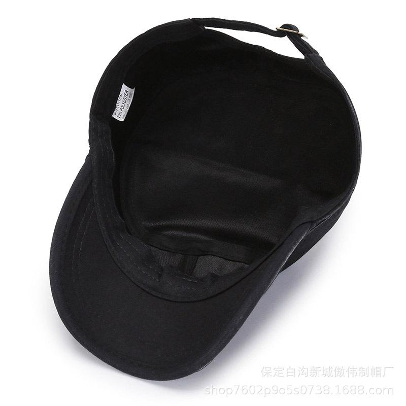 Autumn New Men's Washed Old Flat Top Hat Fashionable Versatile Bare Cap Cotton Cross-border European and American Hat