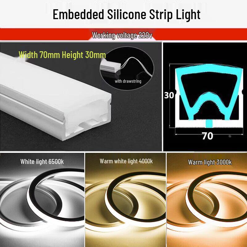 

Flexible Embedded 220V Silicone LED Strip Light