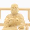 Special Buddhist Statue and High Kobo Daishi Seated Statue inches height 11 total width 9 depth wood carving made from cypress wood 15295 Kurita's