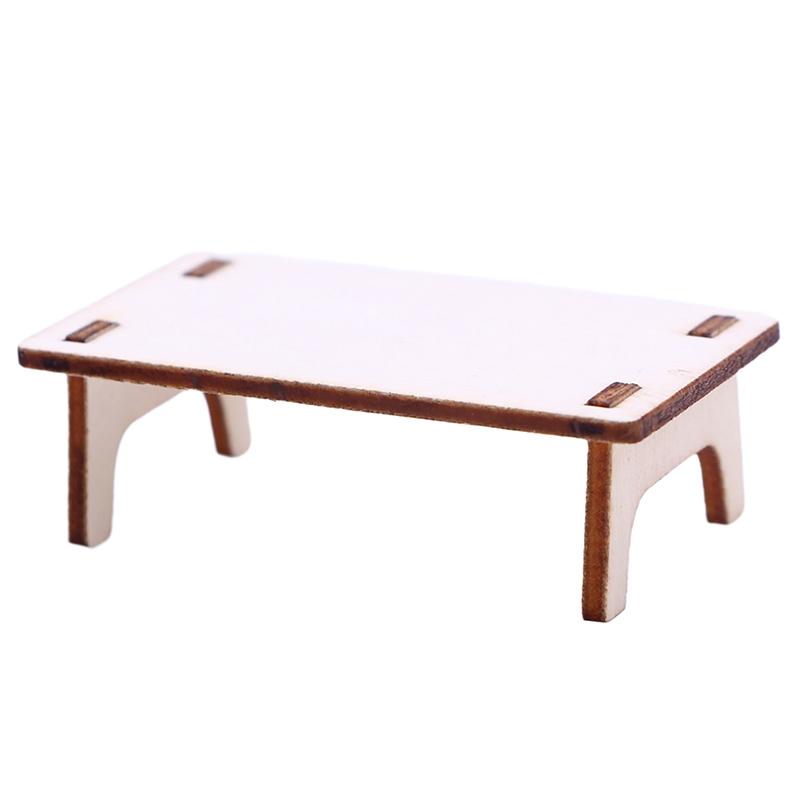 2Pcs 1:12 Dollhouse Miniature Table Splice Desk Stool Furniture Home Model Decor Toy Doll House Accessories