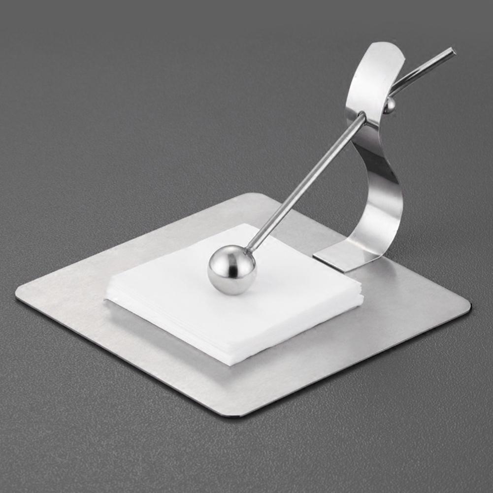 Flat Paper Towel Holder Stainless Steel Business Name Card Clip Decoration Office Supplies