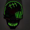Halloween LED Face Cushion Scary Skull Full Face Cushion Light Up Neon Cosplay Costume Accessory for Parties Raves Festivals
