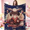 Harry Potter'S Magical World Pattern Theme Flannel Blanket Allseason Fleece Blanket For Bedroom Sofa Bed Home Decor Christmas Gift
