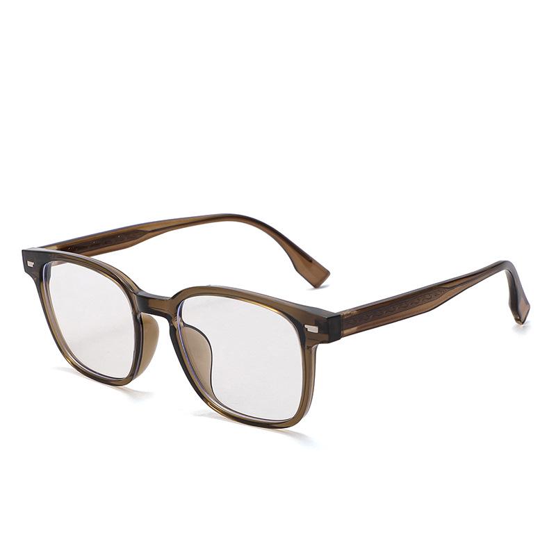 

Unisex Transparent Myopia Glasses with Anti-Blue Light, Large Round Frame, Prescription-Compatible, Model 3020.