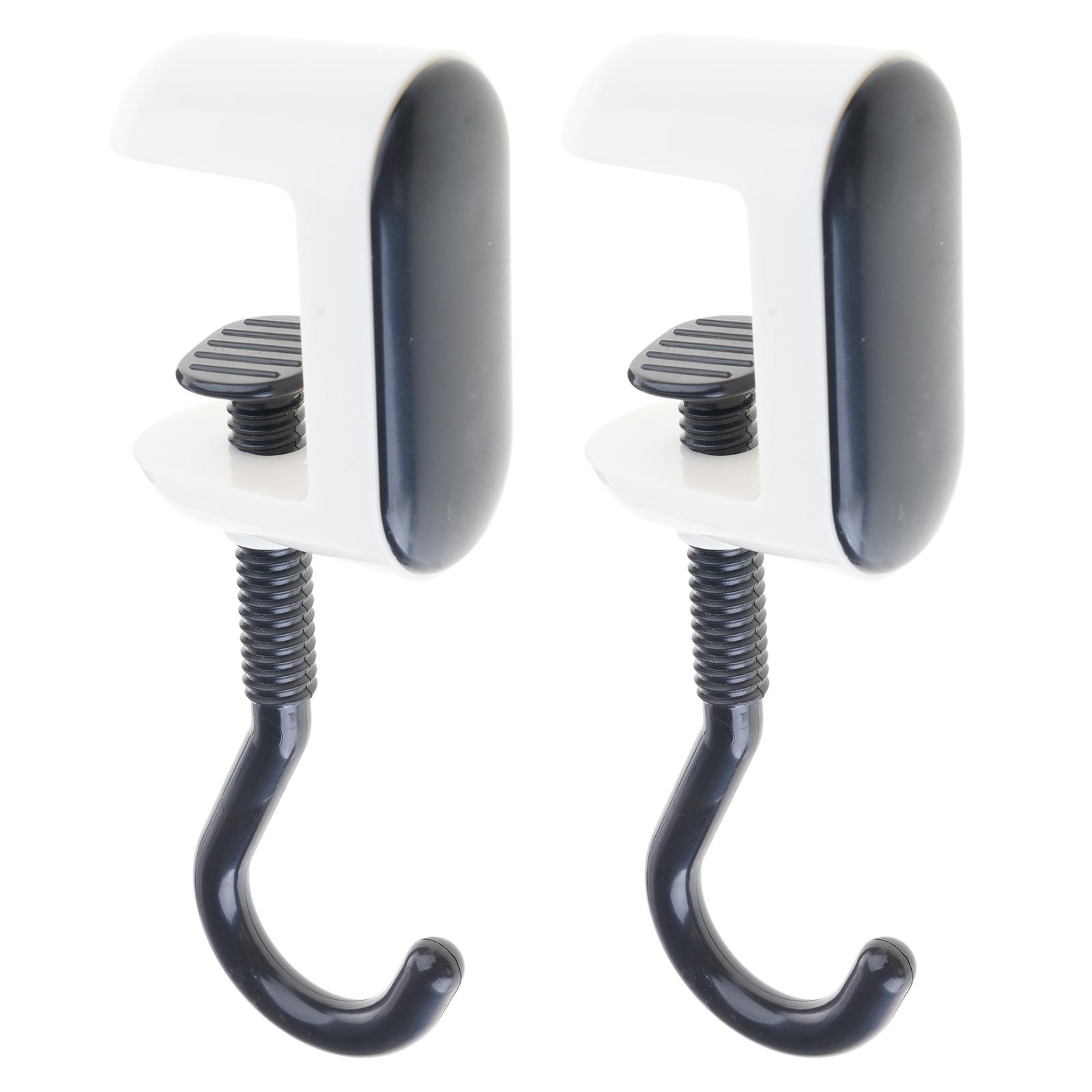 

Набор из 2 портативных крючков для сумок на стол. Прочные и стильные держатели для сумок для дома или рабочей обстановки. Для ежедневного использования 3