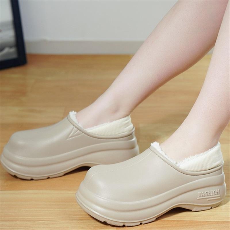 Women's Winter Height Increasing Anti Slip Waterproof And Plush Cotton Shoes Snow Boots