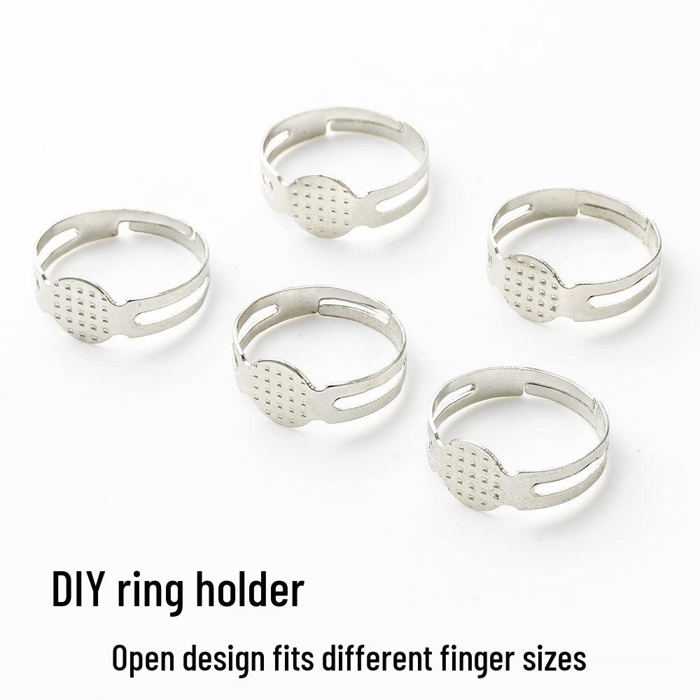 Adjustable Open Base Metal Ring Band - DIY Jewelry Accessory