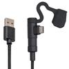 Daytona Motorcycle Charging Cable, 20cm, USB-A & USB-C, Compatible with iPhone/Android, L-shaped Connector, 15609