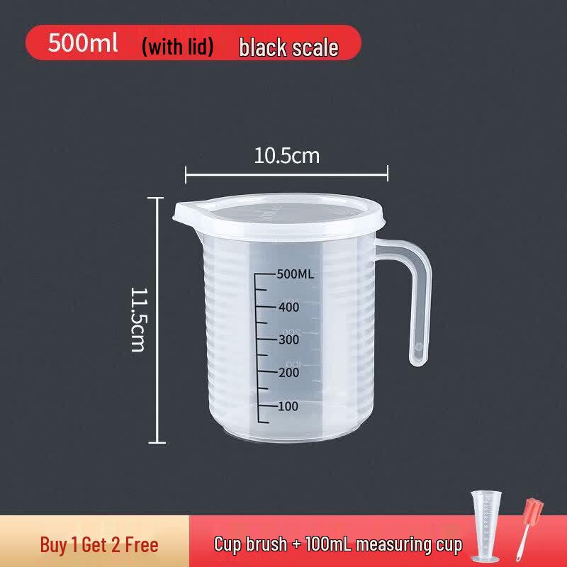 ZISIZ Food Grade Plastic Measuring Cup with Scale