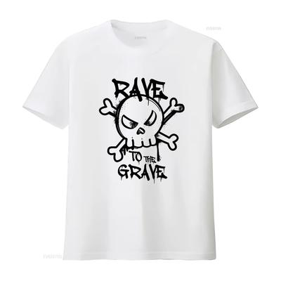 Rave To The Grave T Shirt Festival Outfit Wear Clothing Women Clothes Men Raver S Top Vintage Washed Soft Comfortable Fashion