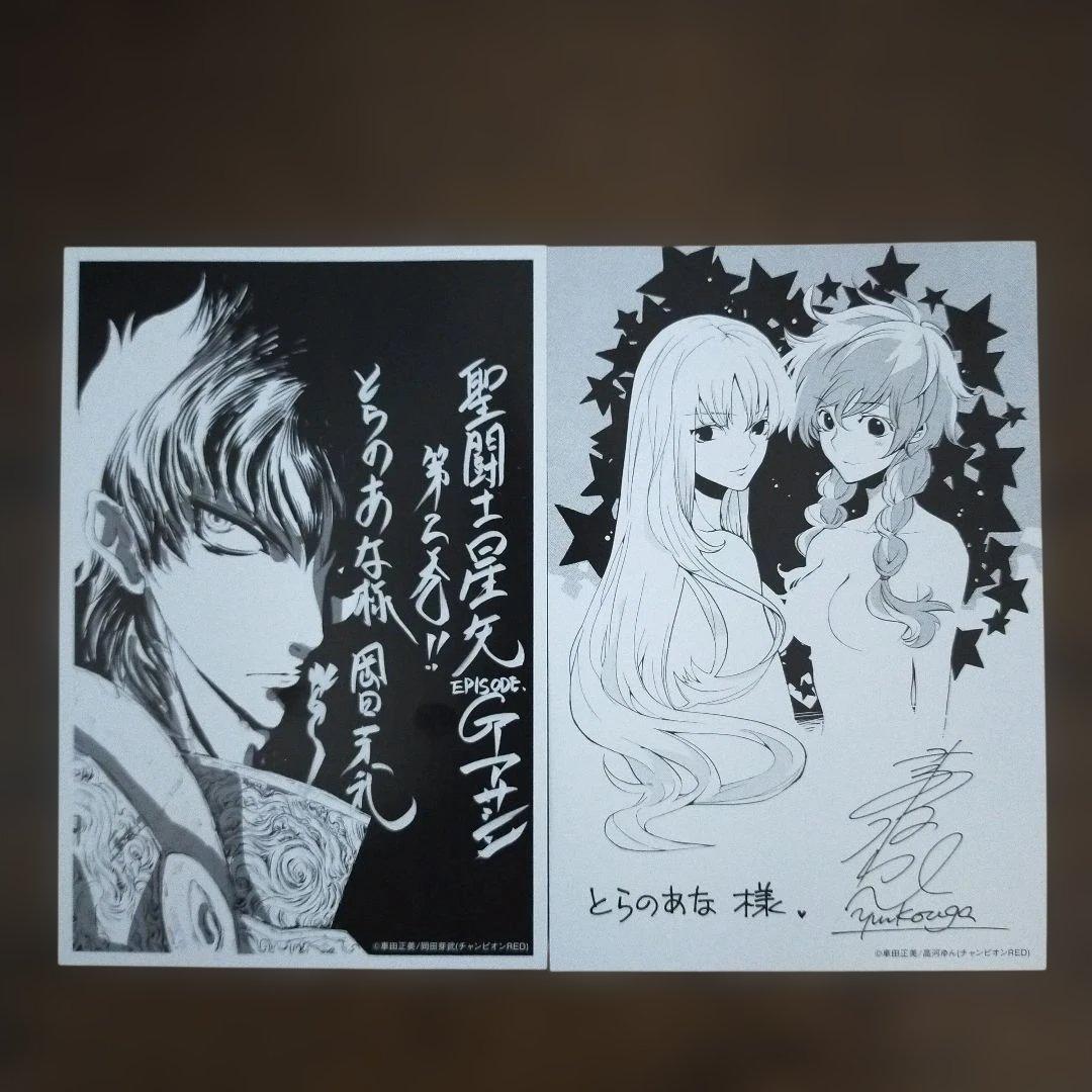 Used Saint Seiya EPISODE.G Assassin Toranoana Bonus Postcard Not for Sale 2 pieces