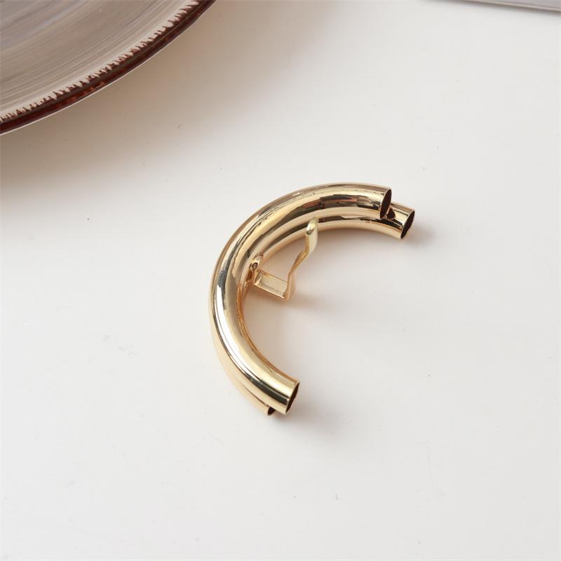 2025 Koreansk Metall Texturerad Hårnålsklämma för Låga Hästsvansar - Högkvalitativ Damhåraccessoar