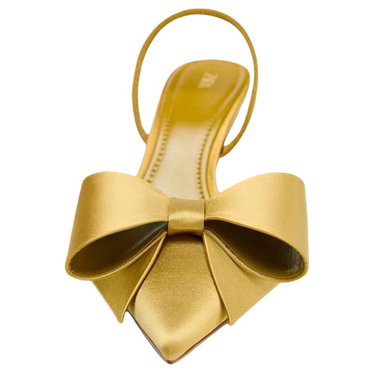 Zara Fashion Trend Stiletto High Heels 8.5Cm Women Heels Yellow 2208610305