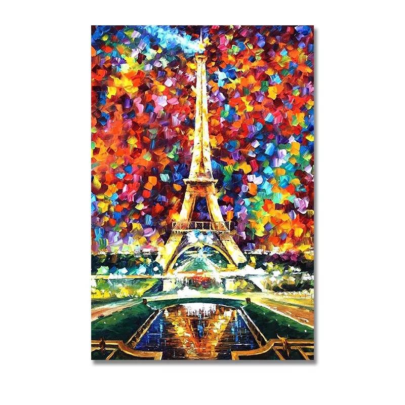 Abstract Oil Painting Iron Tower Poster Canvas Print Wall Art Picture For Living Room Home Decor Wall Decoration Frameless