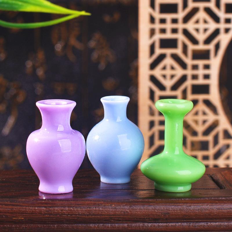 Small Flower Vases Micro-landscape Porcelain Vases Resin Models Small Ornaments Scene Props