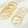 Vintage Boho Gold Color Metal Bangles Set for Women Punk Hiphop Textured Bracelets Fashion Wedding Daily Wear Party Jewelry Gift