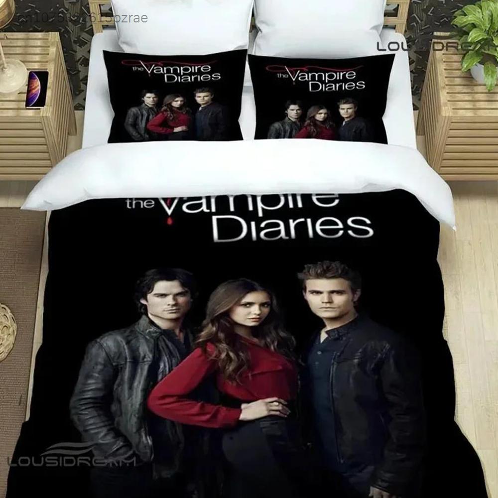 The Vampire Diaries Damon Salvatore Bedding Sets Exquisite Bed Supplies Set Duvet Cover Bed Comforter Set Bedding Birthday Gift