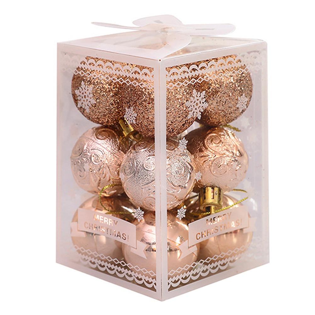 12pcs Christmas Ball Ornament Xmas Tree Ball Bauble Hanging Pendants Home Party Decor 2025 New Year Gift Noel Navidad