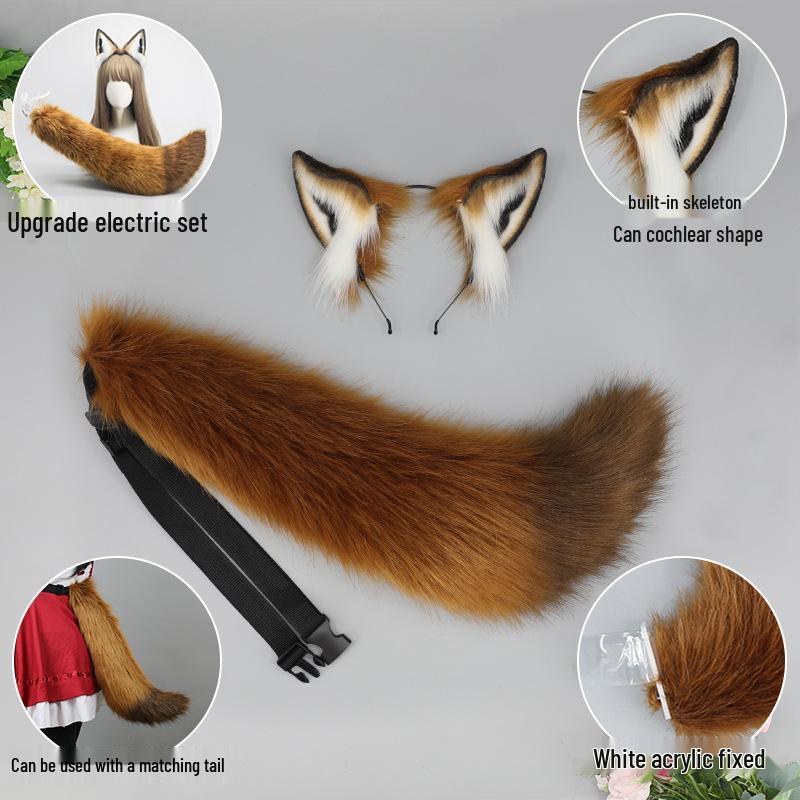 Plush Fox Ear Headband - Cute Cosplay Animal Hair Accessory