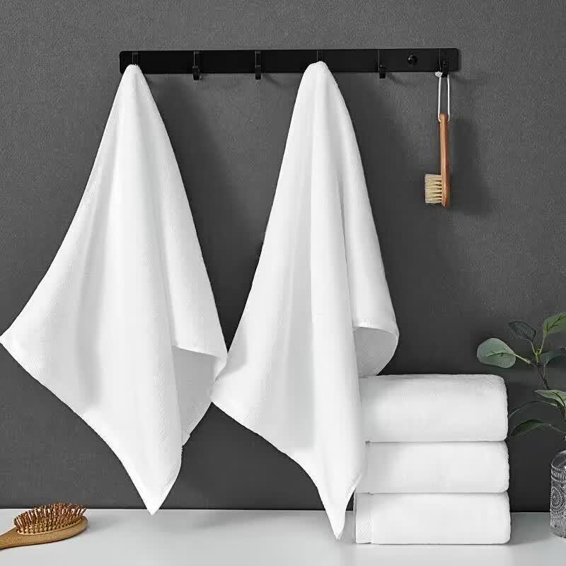 Shuoji Thick Absorbent White Hotel Towel