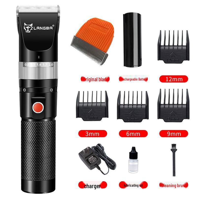 

12V Wolf King Rechargeable & Plug-In T83 Electric Wool & Fur Trimmer for Pets Wolf King T83 чорний