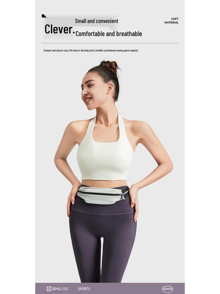 High-End Waterproof Lightweight Running Waist Bag - Elastic, Invisible Design for Fitness and Phone Storage