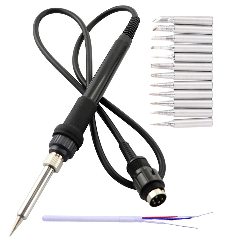 

Soldering Iron Handle For HAKKO 907 936 937 Soldering Station with 10pcs Solder Iron Tips 1pcs A1322 Ceramic Heater High Quality