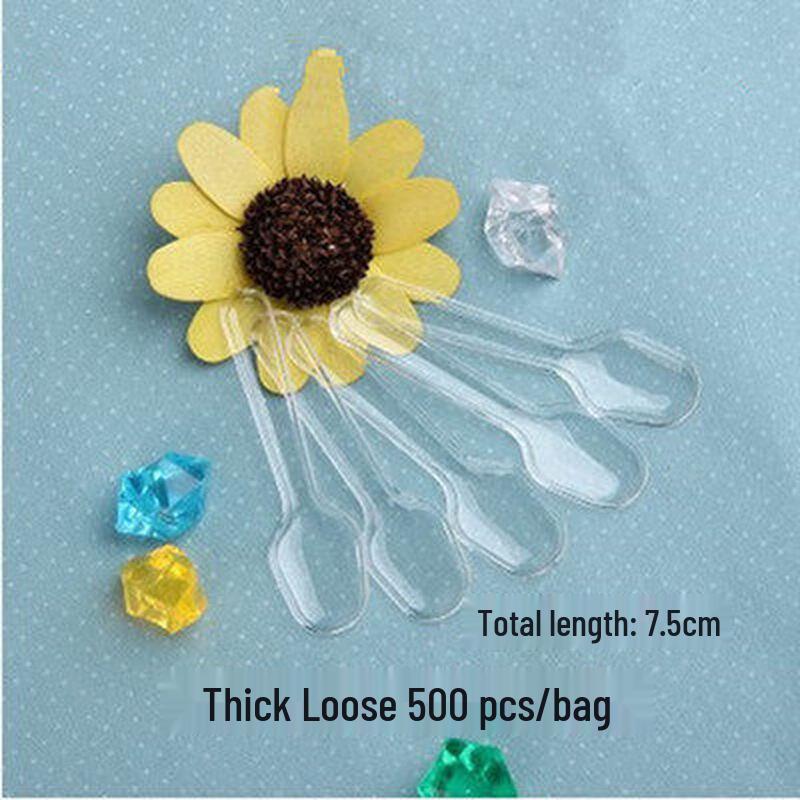 ZISIZ Transparent Food Grade Disposable Tasting Spoons