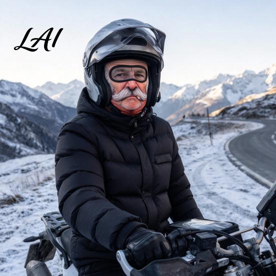 Máscara à Prova de Vento para Esportes na Neve Máscara de Esqui para Idoso Estampa Facial Realista Balaclava Novidade com Balaclava de Pescoço Cobertura para Snowboard Ciclismo Esqui