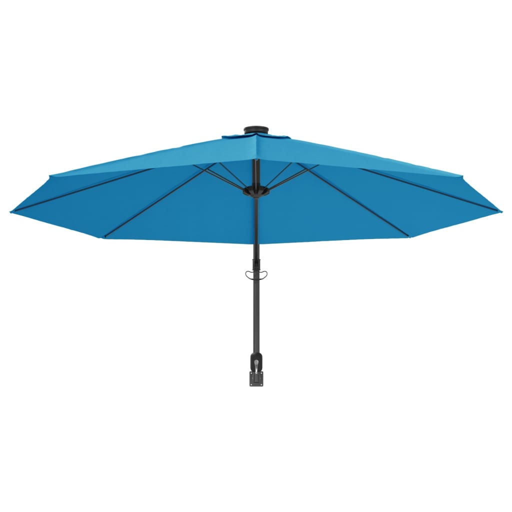 Vidaxl Wall-Mounted Garden Parasol, Blue, 290 Cm