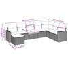 8 Piece Garden Sofa Set with Cushions Brown Poly Rattan