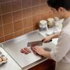 Tabla de cortar de acero inoxidable engrosada Bloque de corte antibacteriano Tabla de cortar Cortar masa