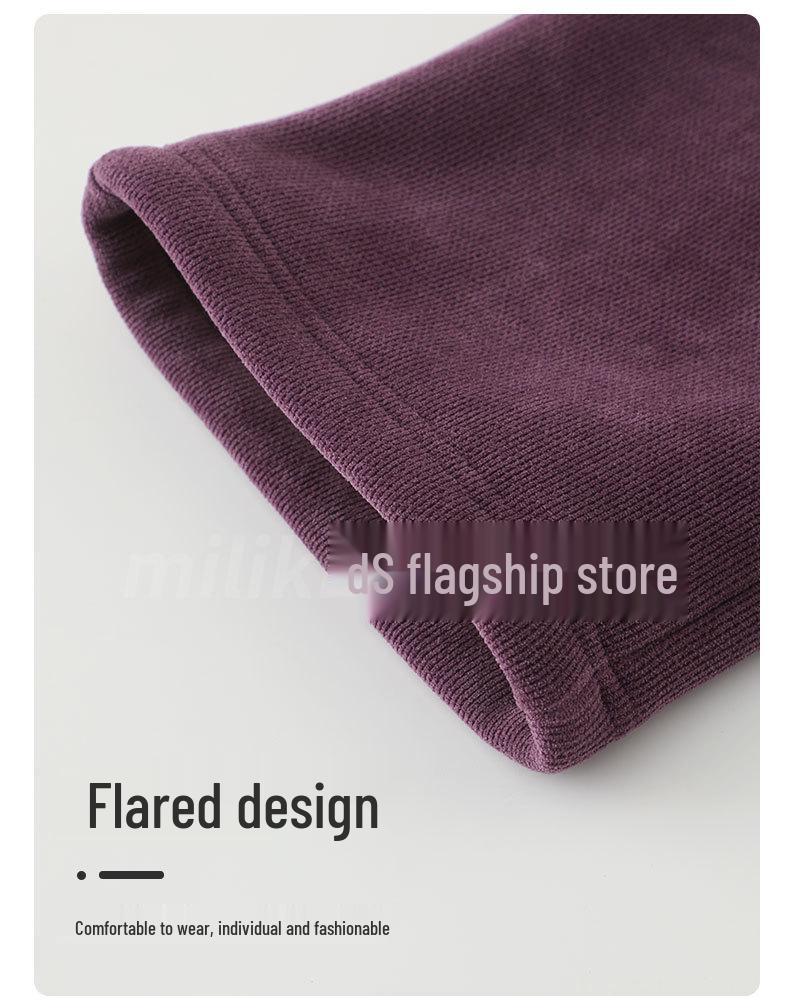 Girls' Fleece-Lined Wide-Leg Corduroy Pants - Winter 2025