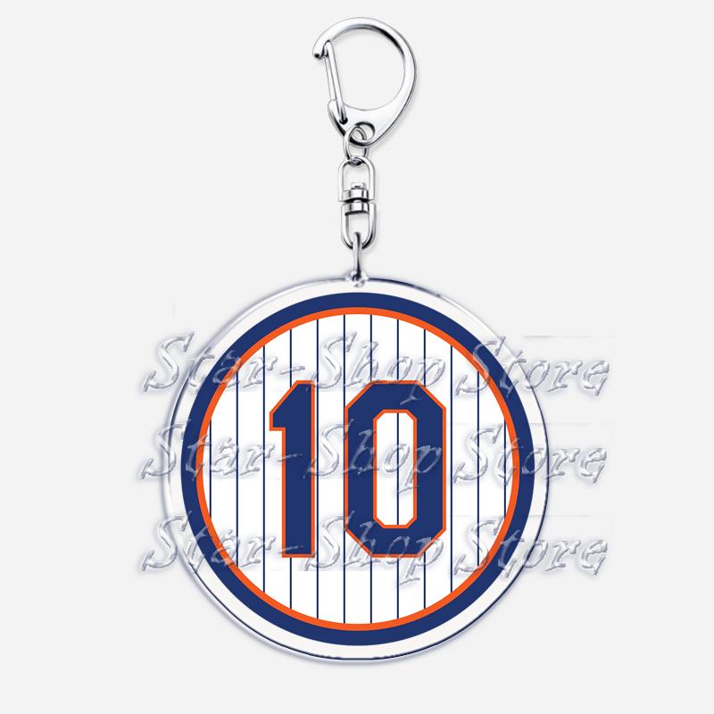 Popular Baseball Jersey Player Number Keychains for Accessories Bag New York Sports Keyrings Jewelry Friends Fans Gifts