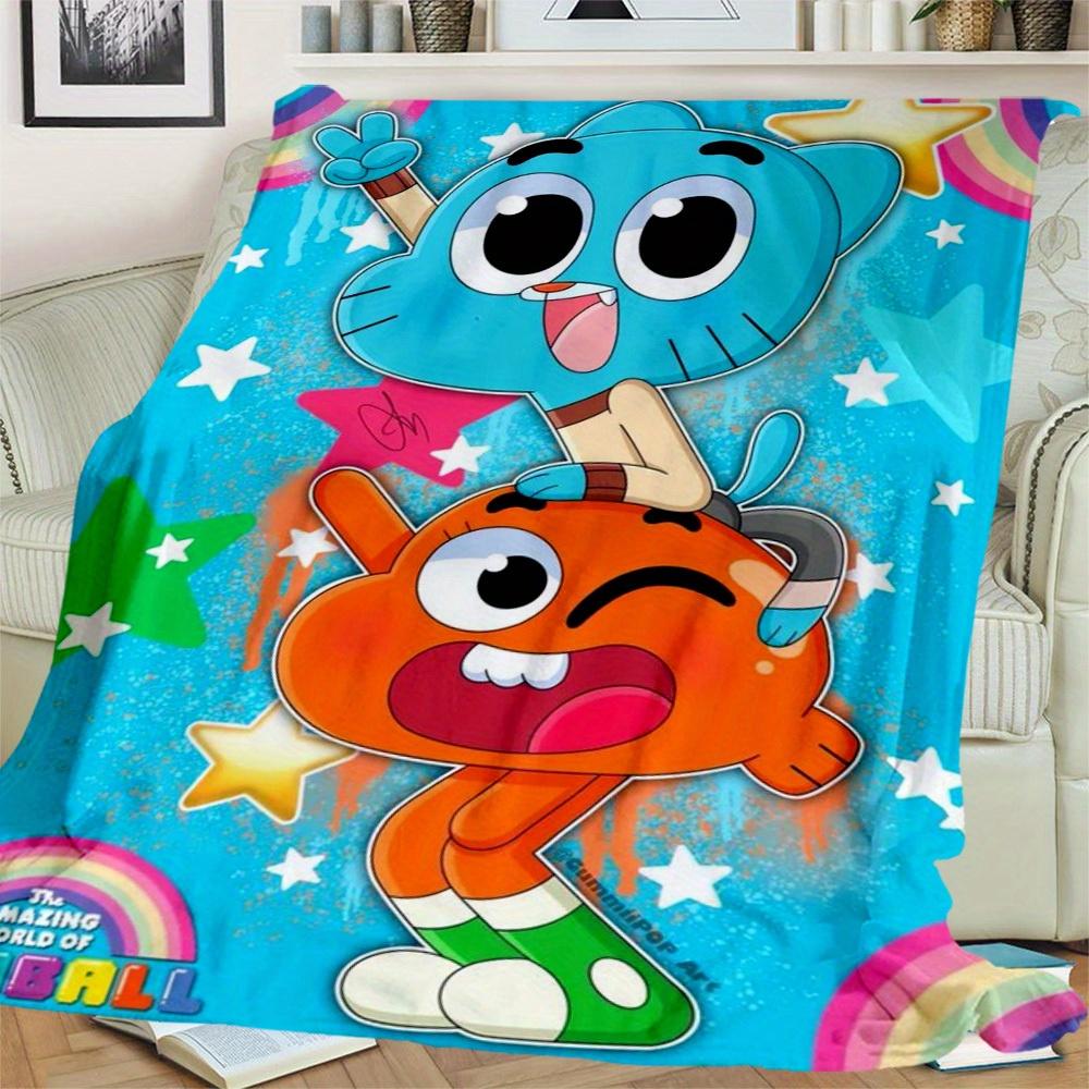 1Pc Gumball Print Flannel Blanket, High quality Digital Printing, Comfortable for All Seasons, Home DecorGifts821019