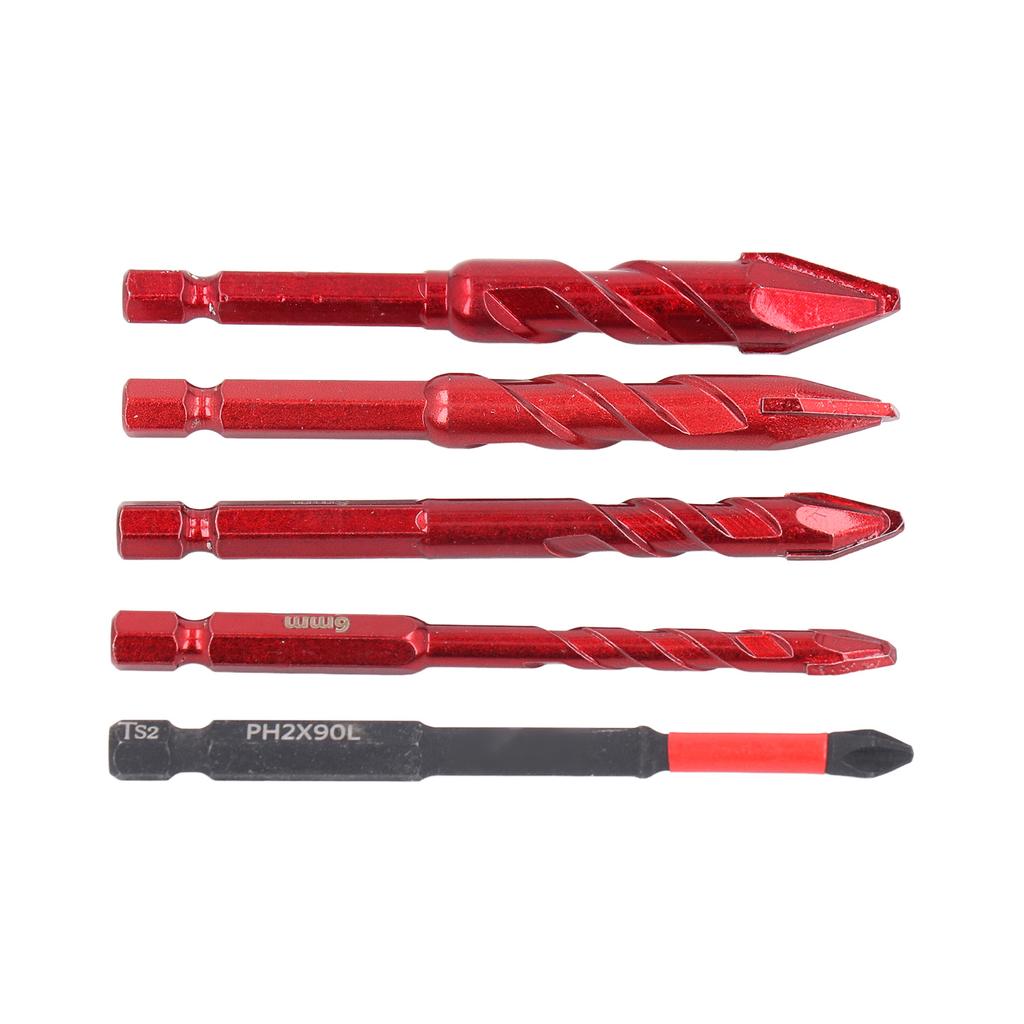 5 szt. Zestaw Wiertło mimośrodowe 6 8 10 12mm Chwyt sześciokątny 1/4 cala Głowica skośna mimośrodowe wiertło kręte