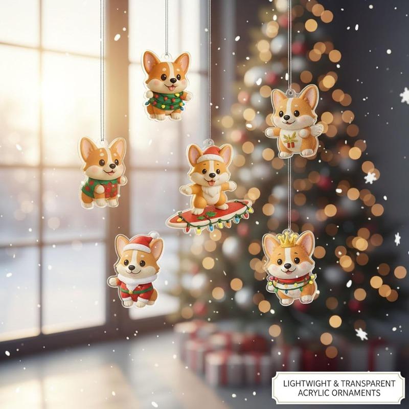 Corgi Advent Calendar 2025, 24 Days Countdown with Cute Corgi Mini Ornaments, Dog-Themed Christmas Decoration Set for Home Décor, Collectors