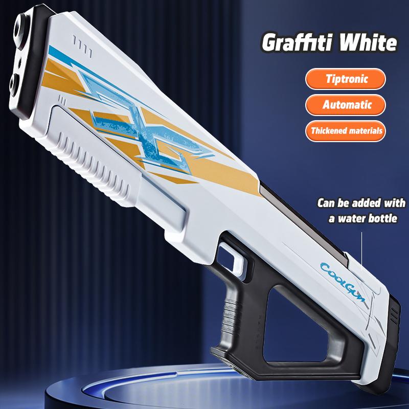 

Большой электрический водный пистолет с автоматическим управлением для детского аквапарка, непрерывные водные бои и пляжный игрушечный водный пистолет красный