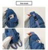 Versatile Women's Washed Denim Trendy Crossbody and Shoulder Chest Bag