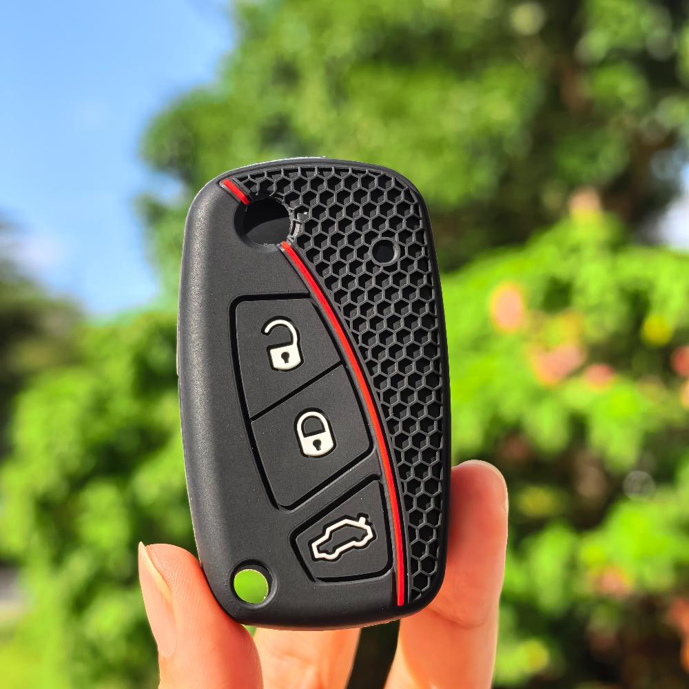 

Silicone Car Key Cover Case Shell For Fiat Stilo Grande Punto Bravo Linea Idea Panda 500 Holder Remote Key Bag Accessories
