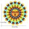Metal Sun Flower Wall Art Decoration Sun Face Flower Metal Wall Sculpture Sun Face Flower Wall Decor Outdoor Decoration