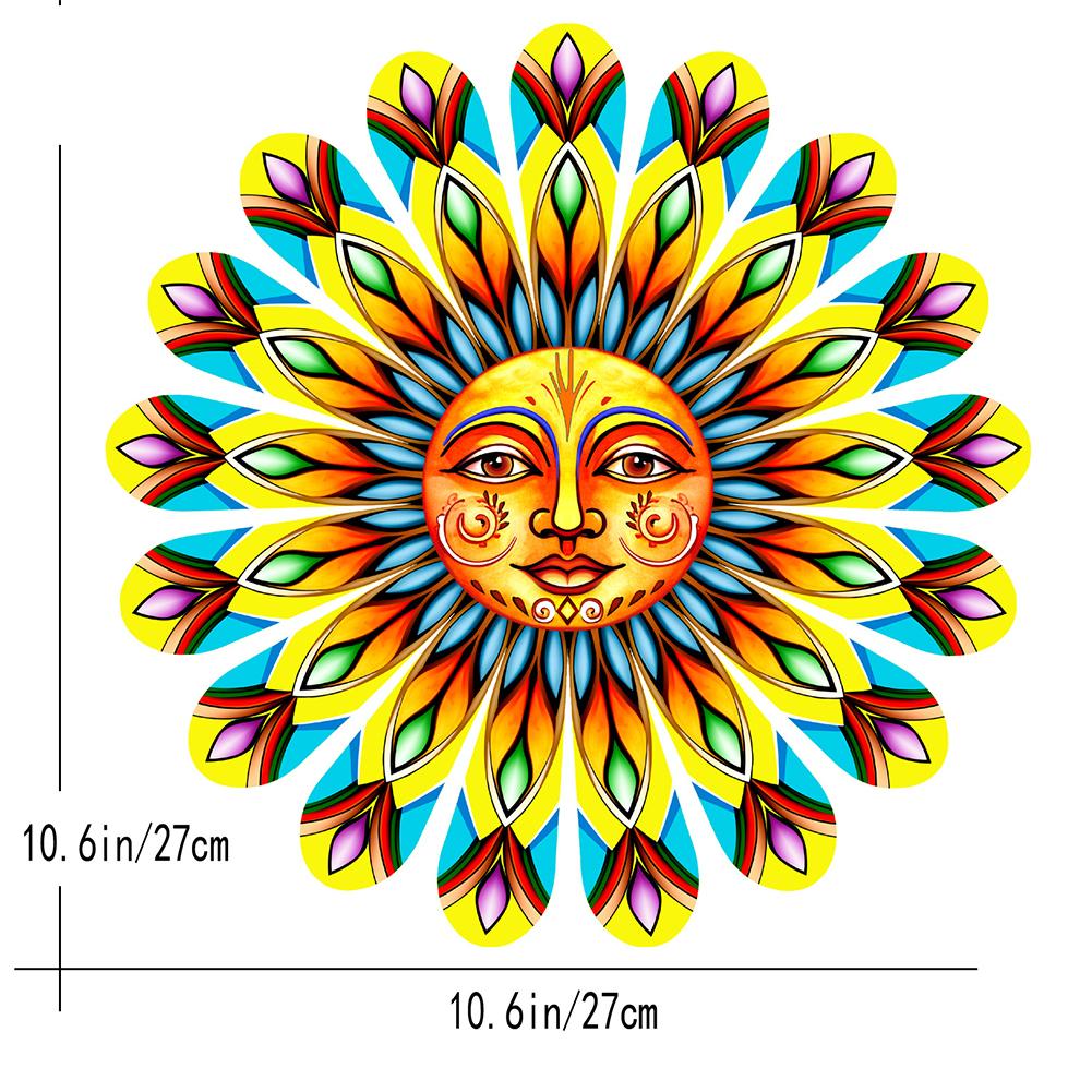 Metal Sun Flower Wall Art Decoration Sun Face Flower Metal Wall Sculpture Sun Face Flower Wall Decor Outdoor Decoration