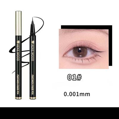 Eyeliner estremamente sottile per principianti, penna eyeliner liquido waterproof a lunga durata che non sbava, penna ombretto perlato a lunga durata per principianti