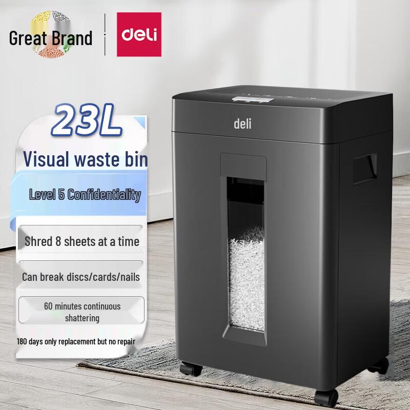 

Deli GA666P P-5 High-Security Office Shredder CN plug (adapter included)