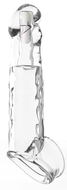 Gaine de pénis vibrante Silyvizz 16 x 4 cm Transparente - ExtendMyDick - Gaines Pénis