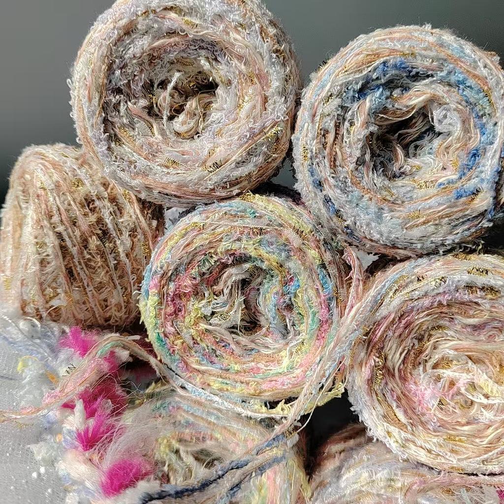 50g/2pcs Spring Day Wool Yarn Pink DIY Special Handmixed Yarn Wool Ball Needle Hook Knitted Wool Used Weaving Bags Hair Clips