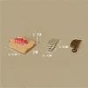 1 Set 1:12 Dollhouse Miniature Cookware Kitchen Knife Set Beefsteak Cutting Board Model for Doll House Kitchen Decor Toy