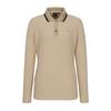 SUPERIOR Women'S Collared Ribbed T-Shirt Beige (Iw0Eks10253)