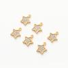 2/6pcs 18K Gold Color Plated Pentagram Star Charms Tail Chain Charms Handmade Earrings Bracelet Necklace DIY Jewelry Accessories